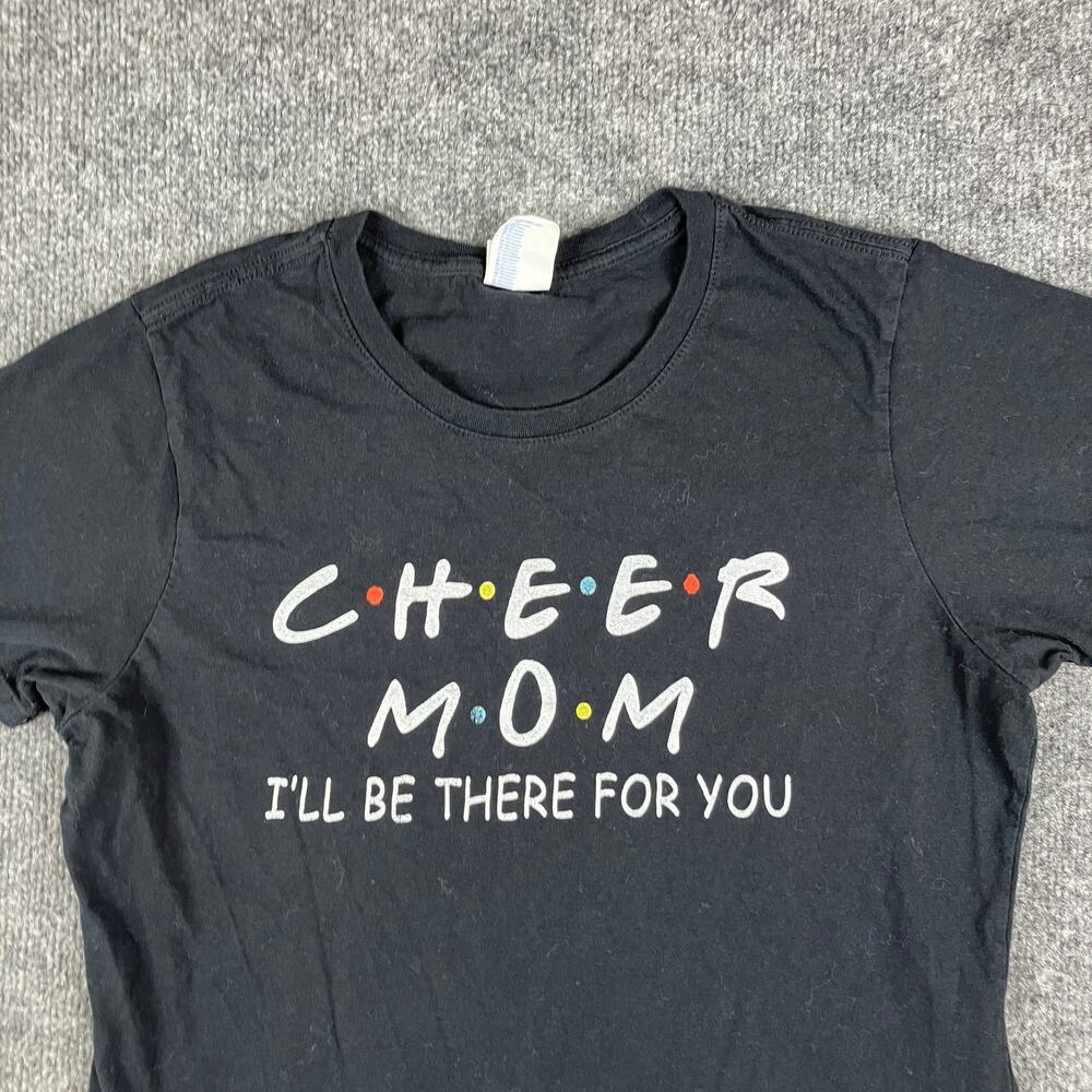 Port and Company Black "Cheer Mom I'll Be There For You" Short Sleeve Tee